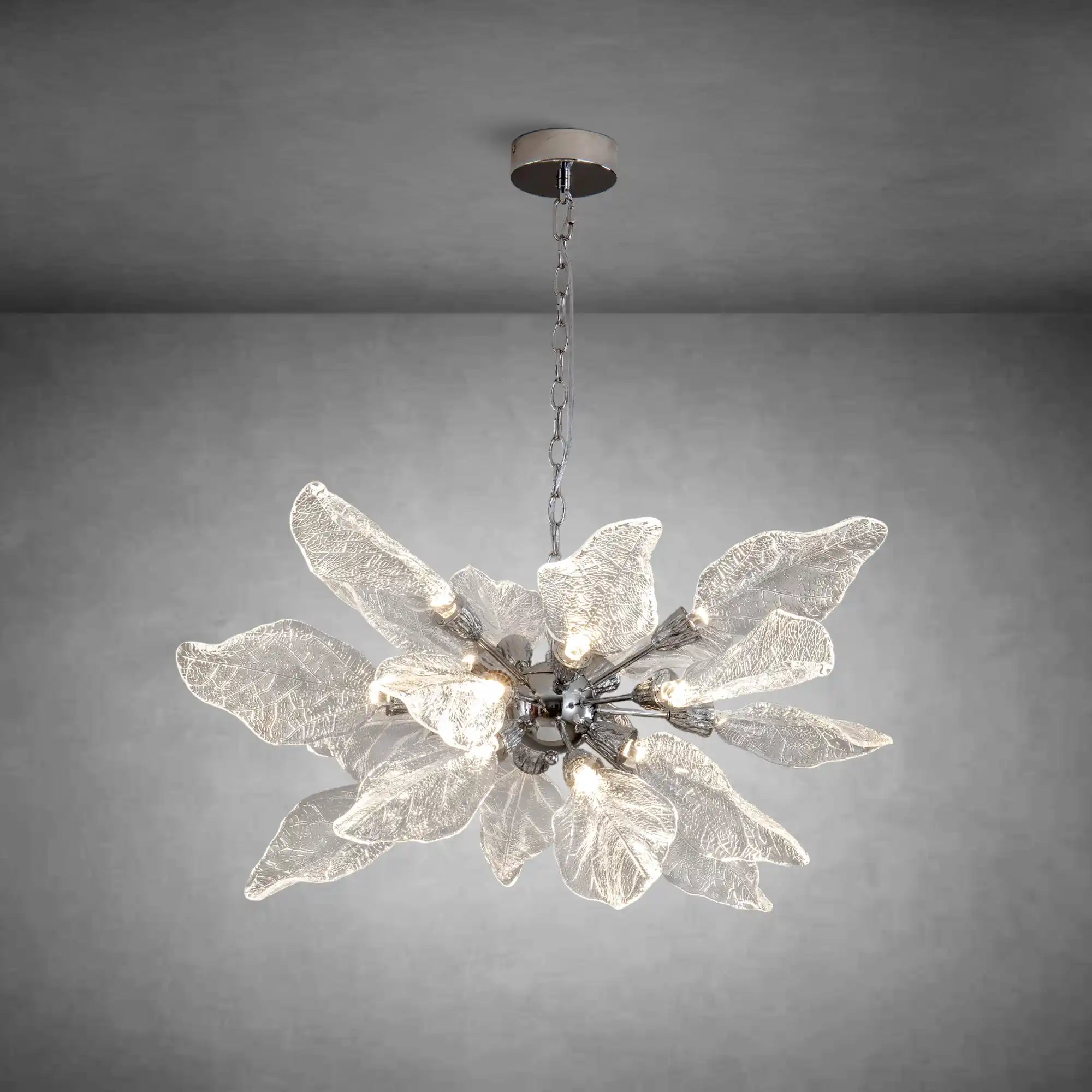 Modern Crystal Leaf Chandelier