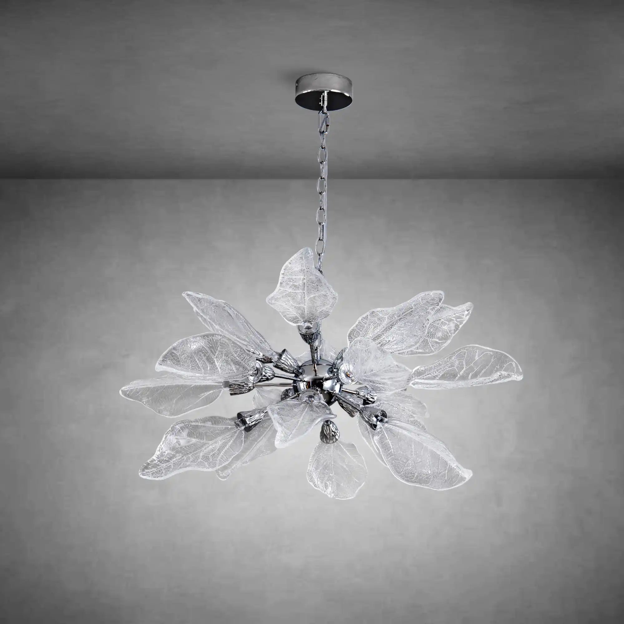 Modern Crystal Leaf Chandelier