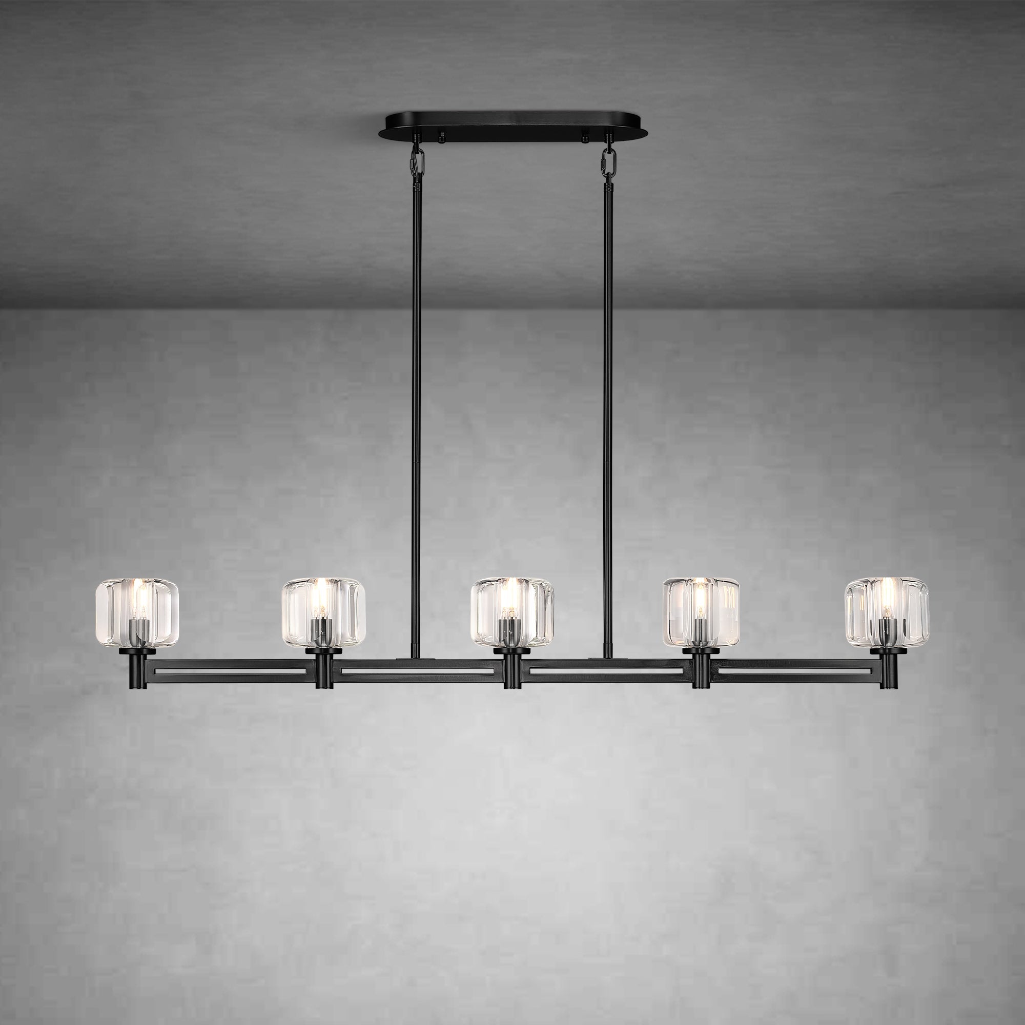 Plsintly Modern Crystal Chandelier, 54"