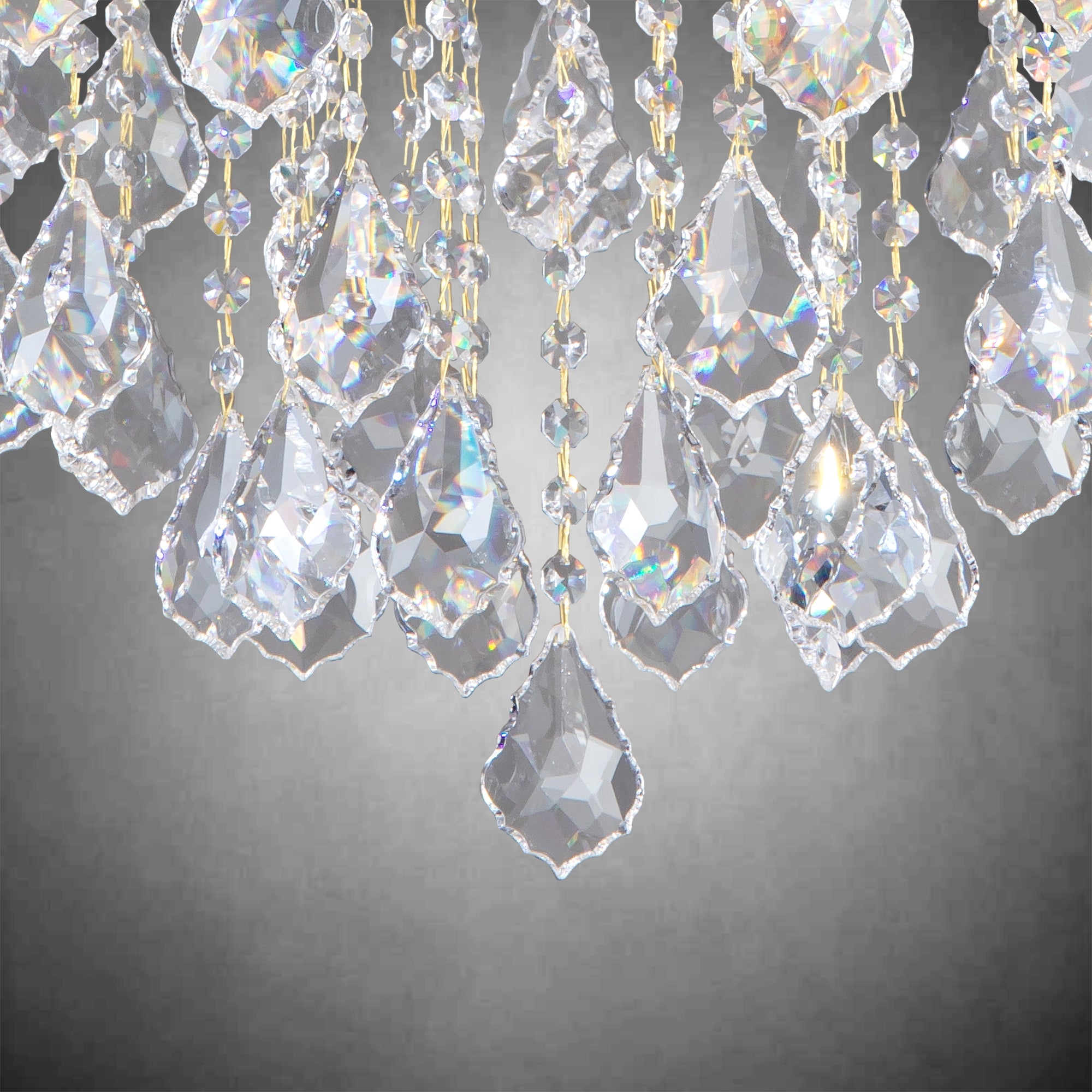 Modern Crystal Chandeliers, Gold Candle Chandelier