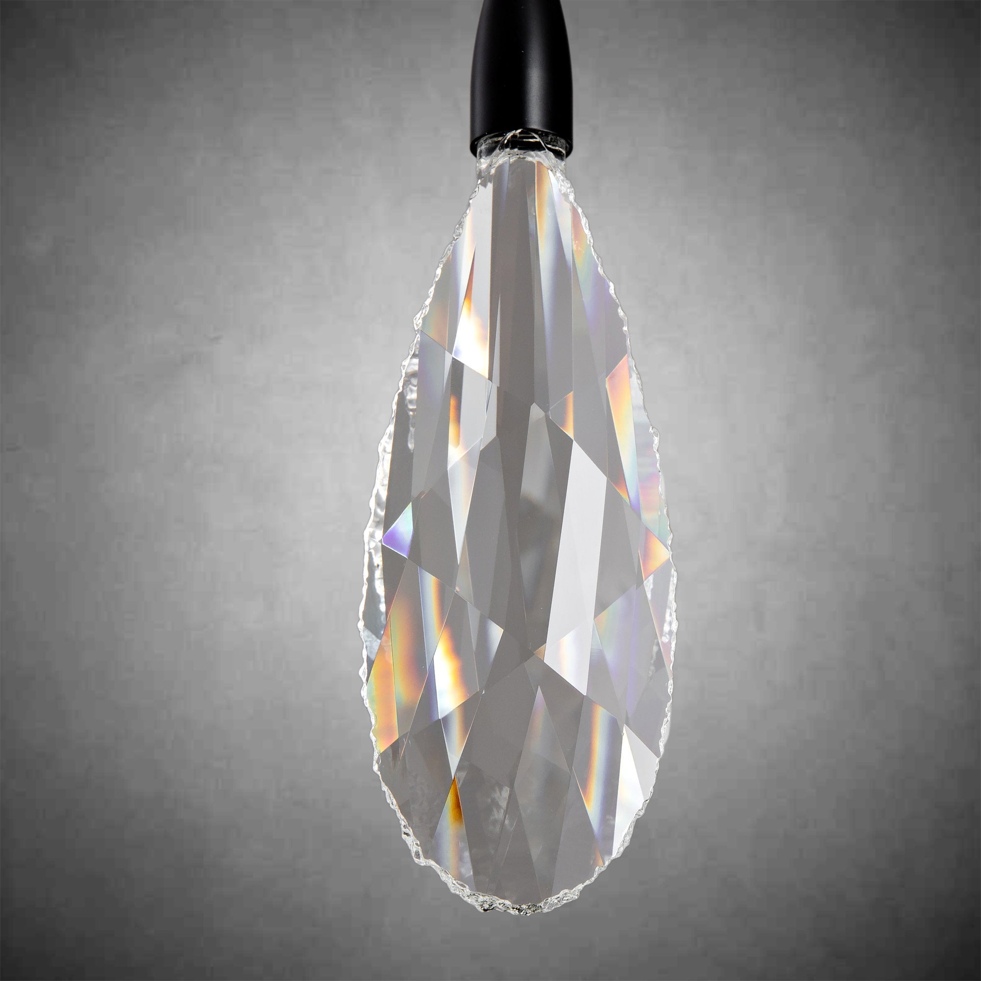 36" Black Crystal Chandelier, 43-Light Raindrop Chandelier