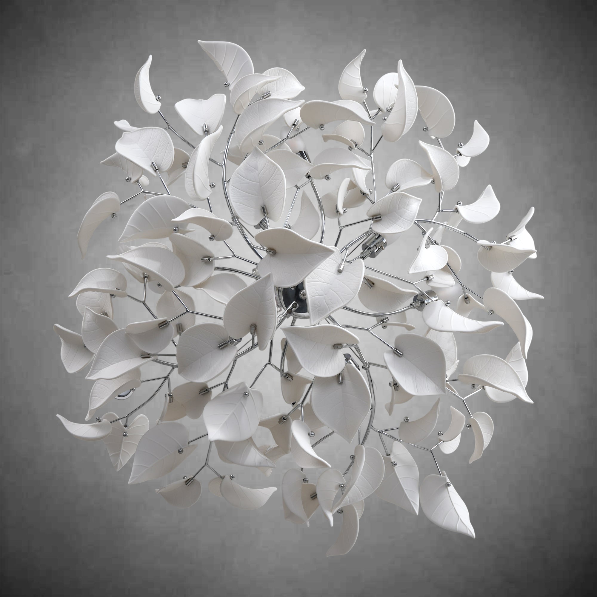 Ceramic Ginkgo Leaf Chandelier