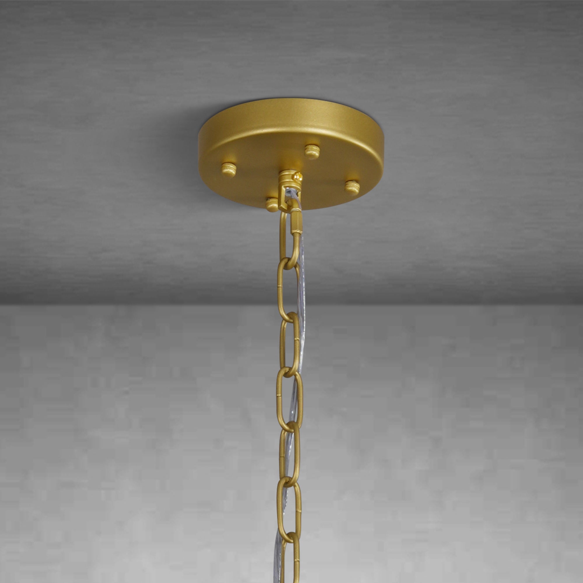 Crystal Chandelier With Carriage Wheel Design