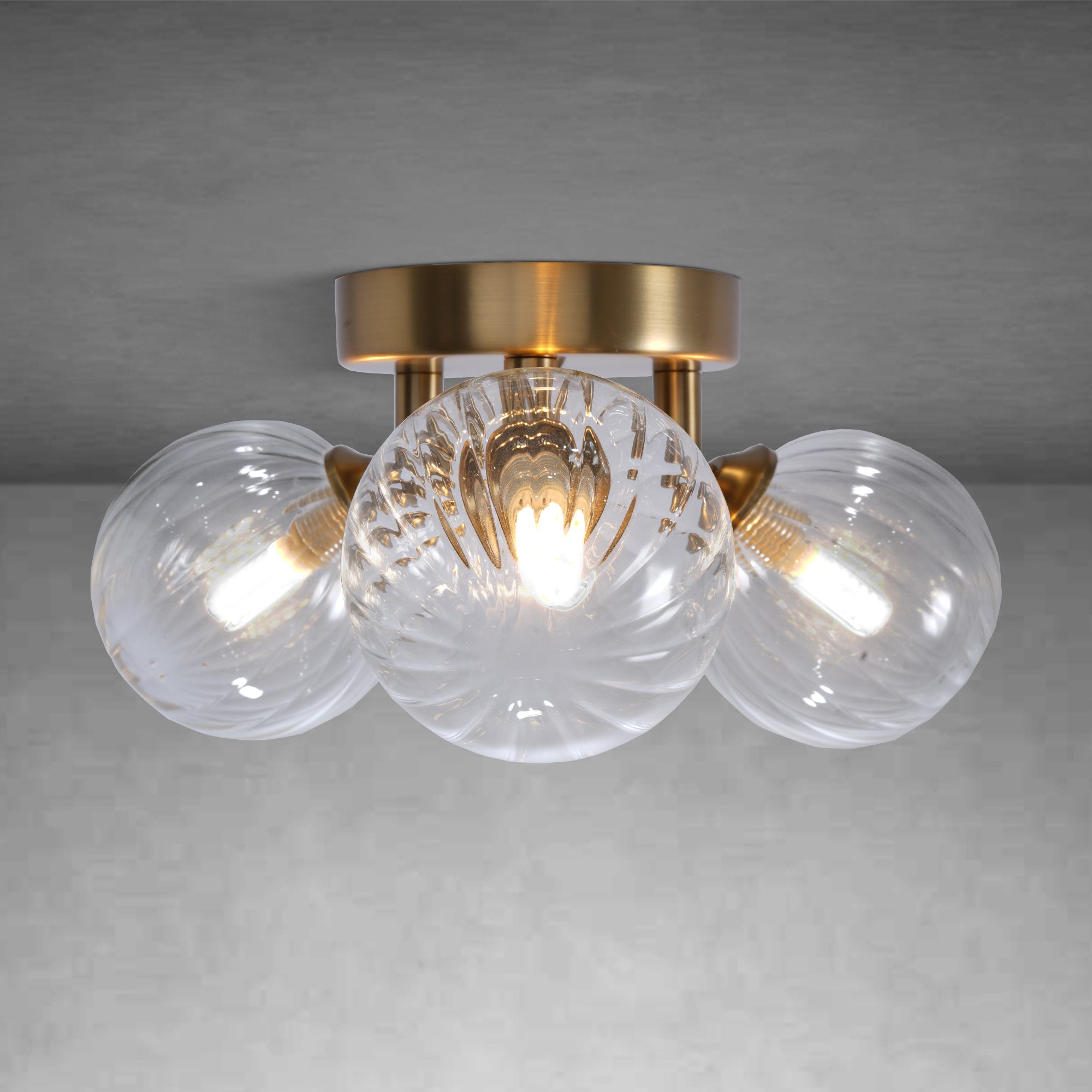 Bubble Ball Swirled Glass Chandelier