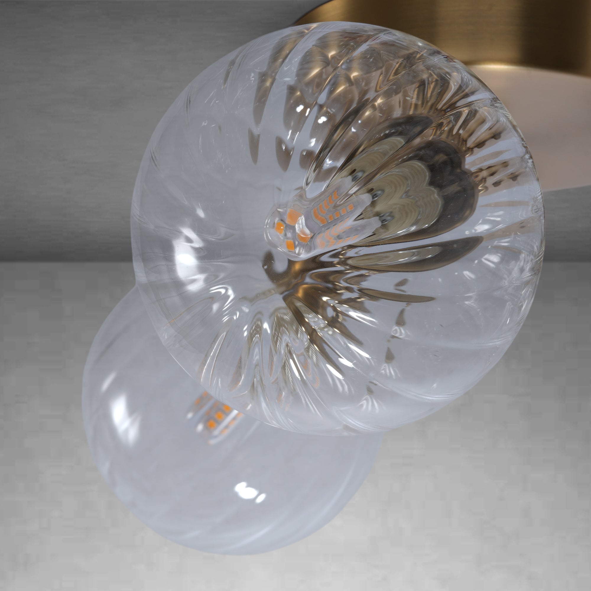 Bubble Ball Swirled Glass Chandelier