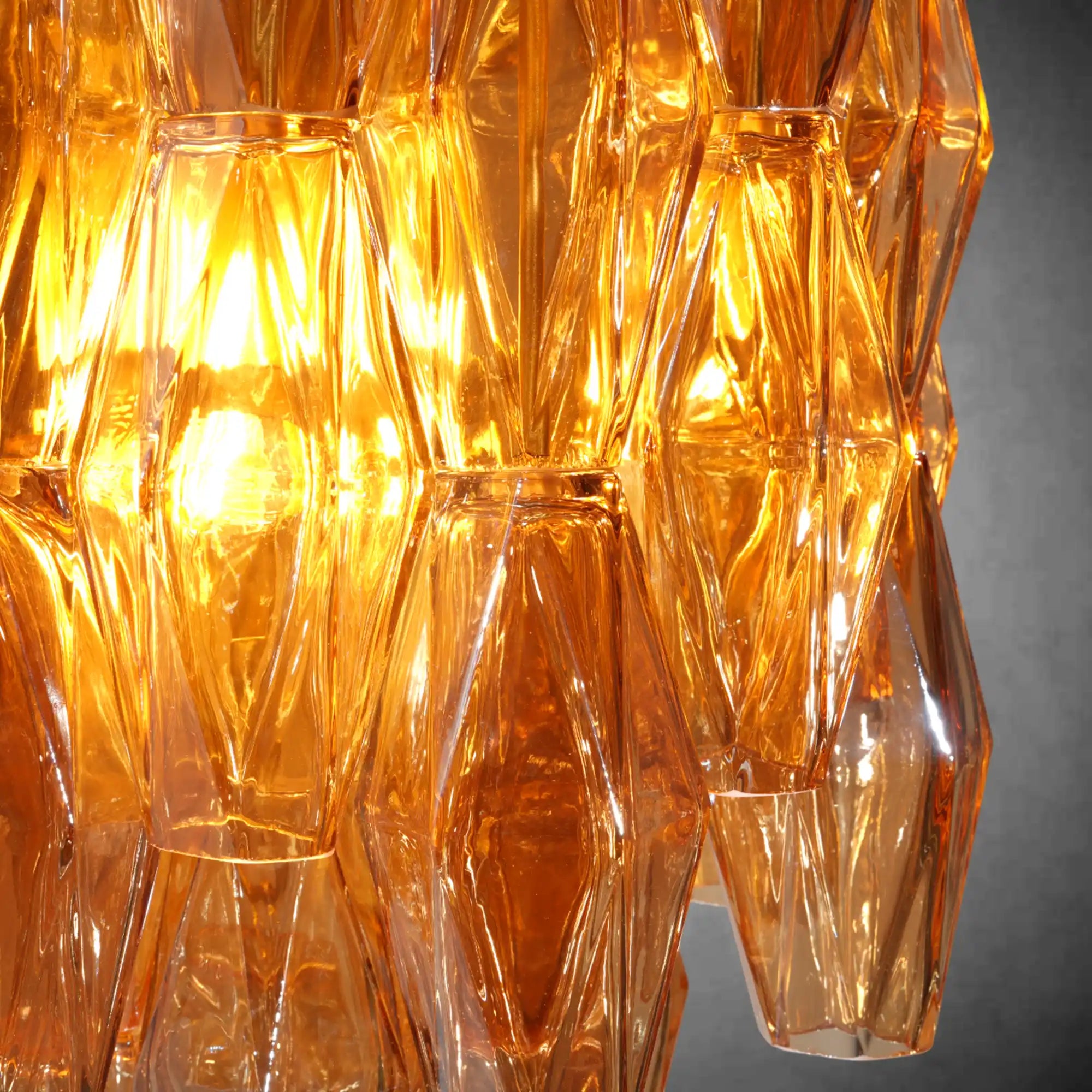 Brass Amber Glass Wall Sconce – Gold Finish for Modern Farmhouse