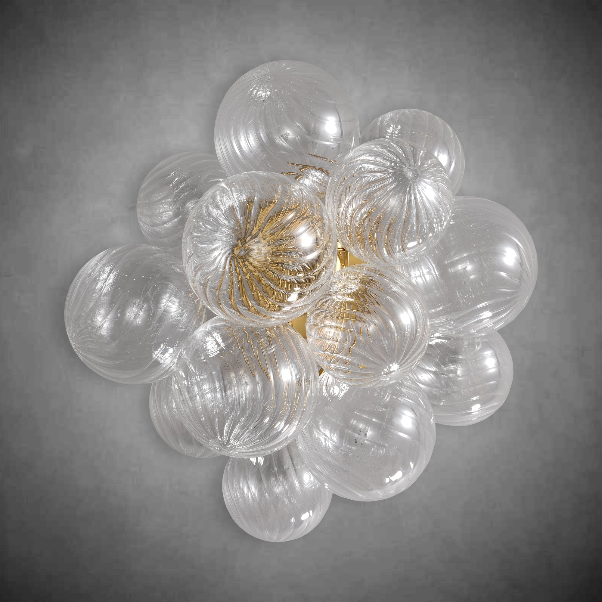 Golden Bubble Wall Lamp 16.9"