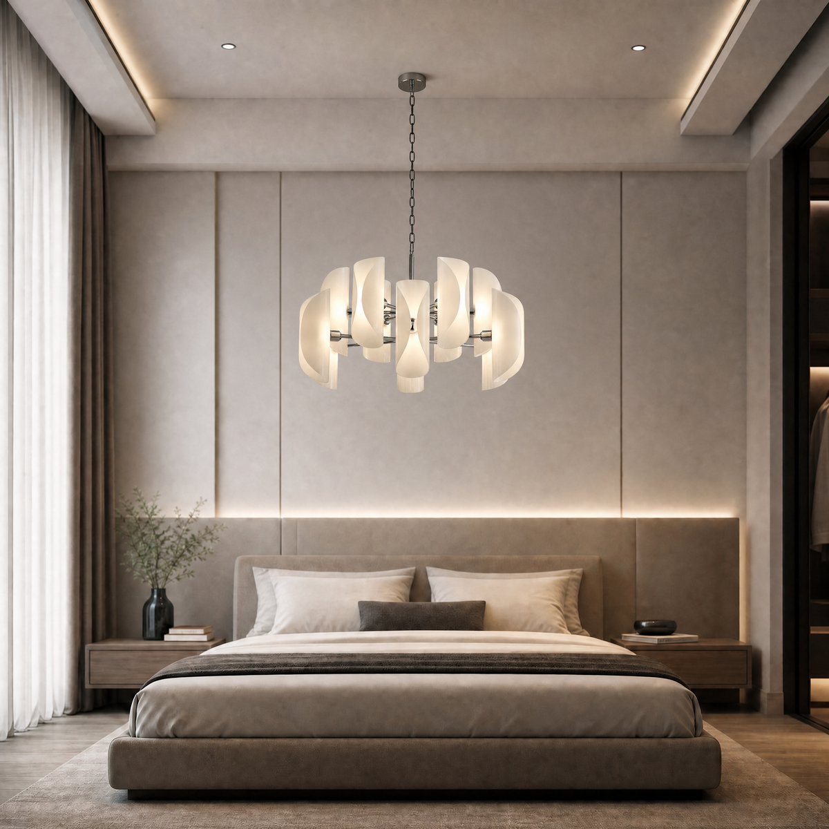 Glass Light Shade Pendant in a dining room