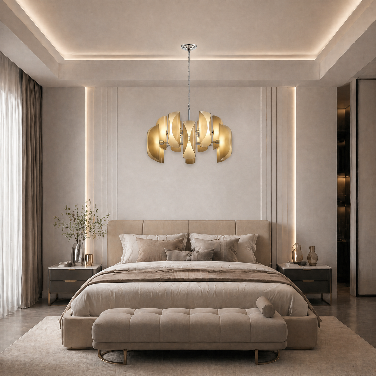Yiosi Phantom Nested Glass Chandelier 31"