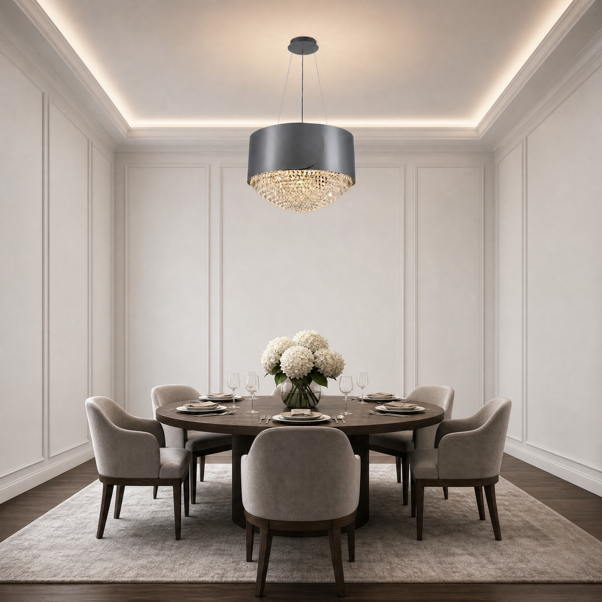 Yiosi Series Crystal Pendant Light 28"