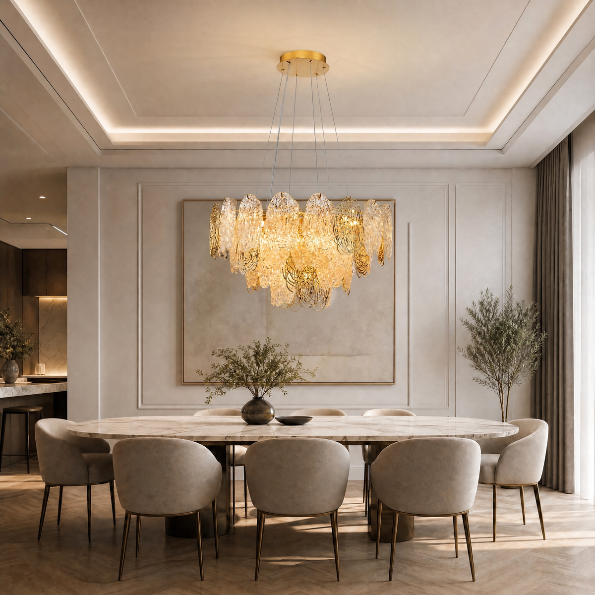 Yiosi Series Glass Chandelier Style R