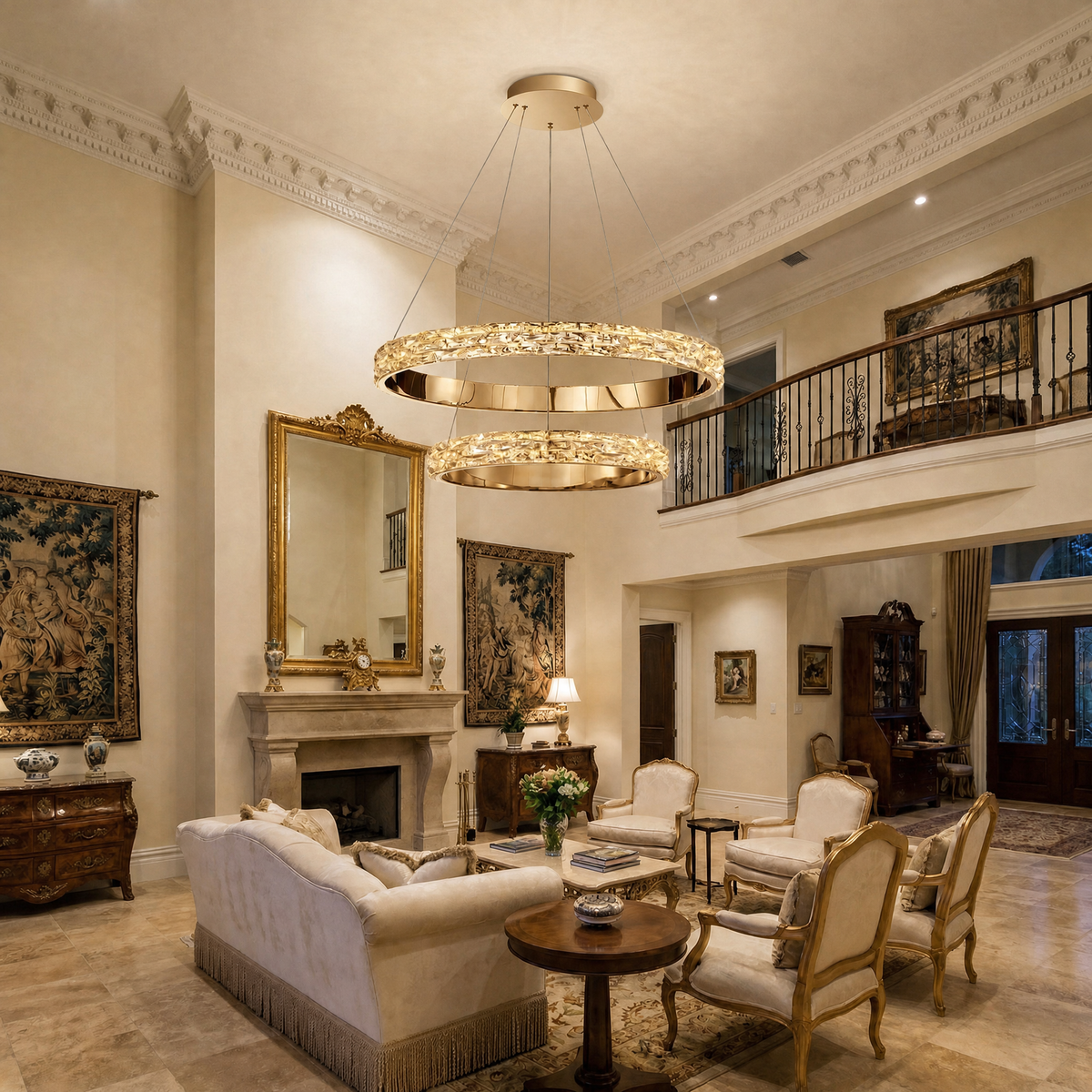 Yiosi Series Nested Crystal Chandelier Style D