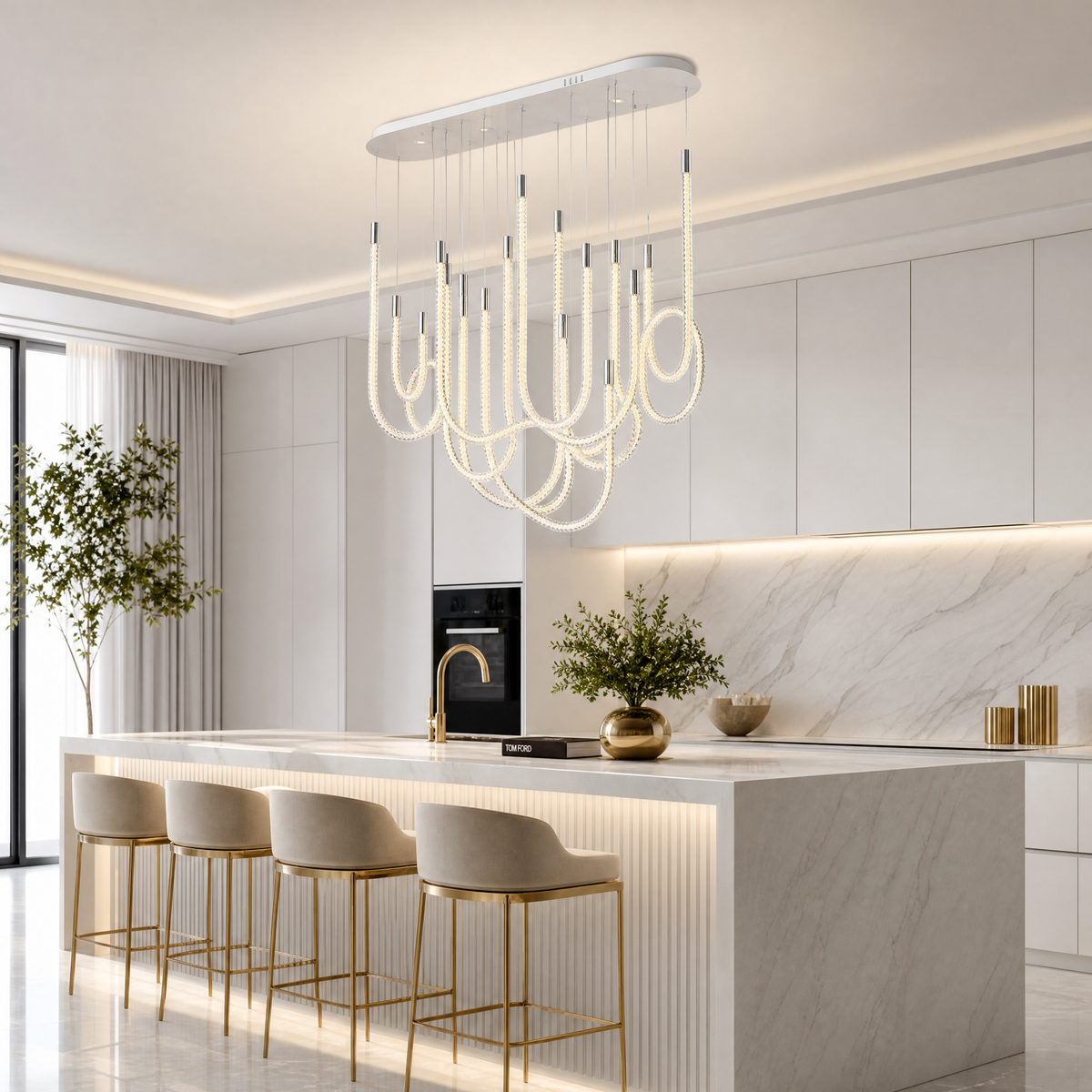 Dining Chandelier Contemporary in a foyer