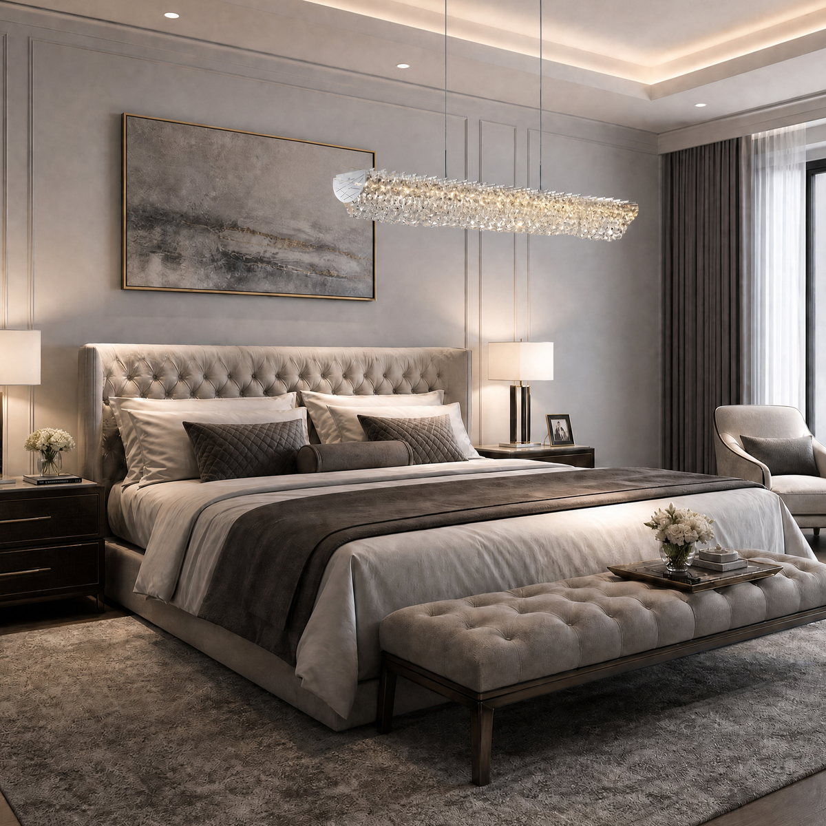 Yiosi Stella Round Crystal Chandelier