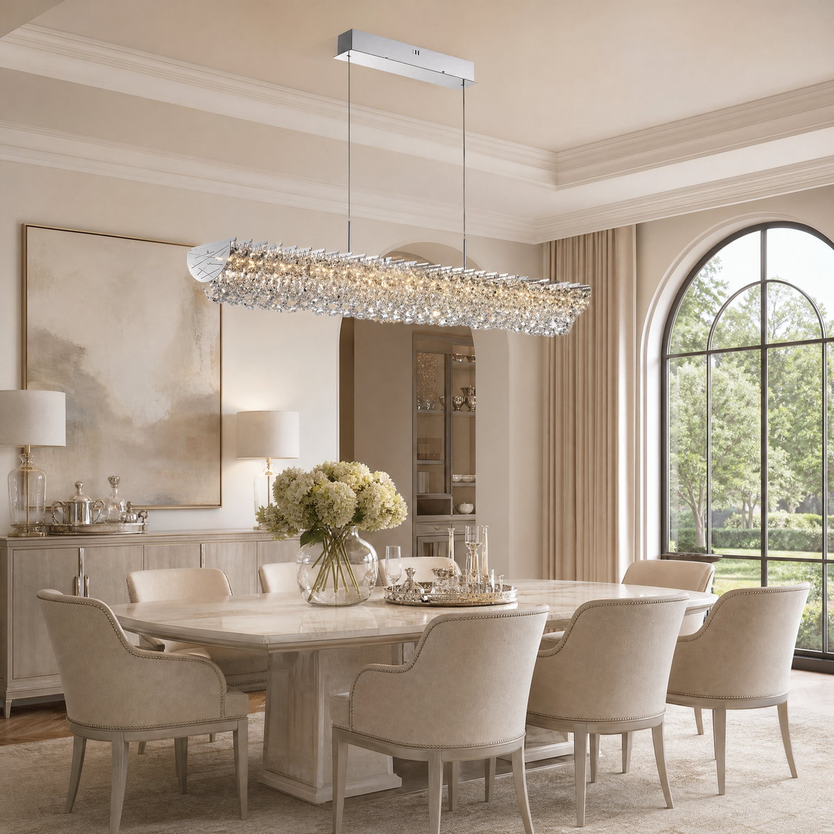 Yiosi Stella Round Crystal Chandelier