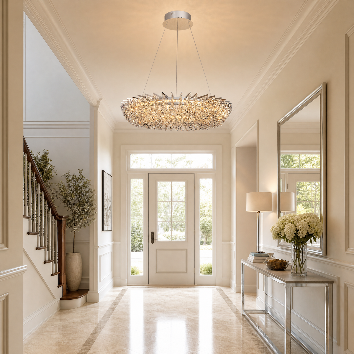 Yiosi Stella Round Crystal Chandelier