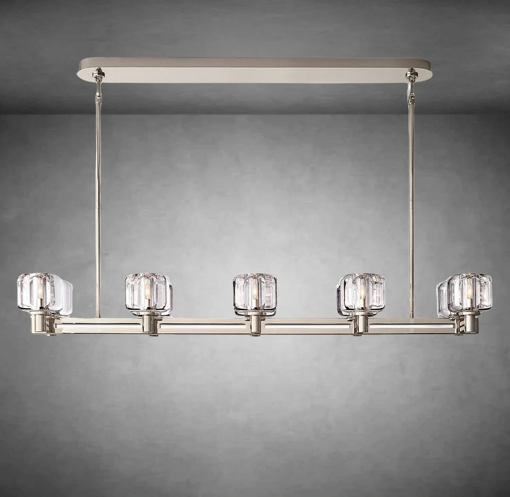 Maelis Double Linear Chandelier 54" for Living Room, Bedroom, Dining Table