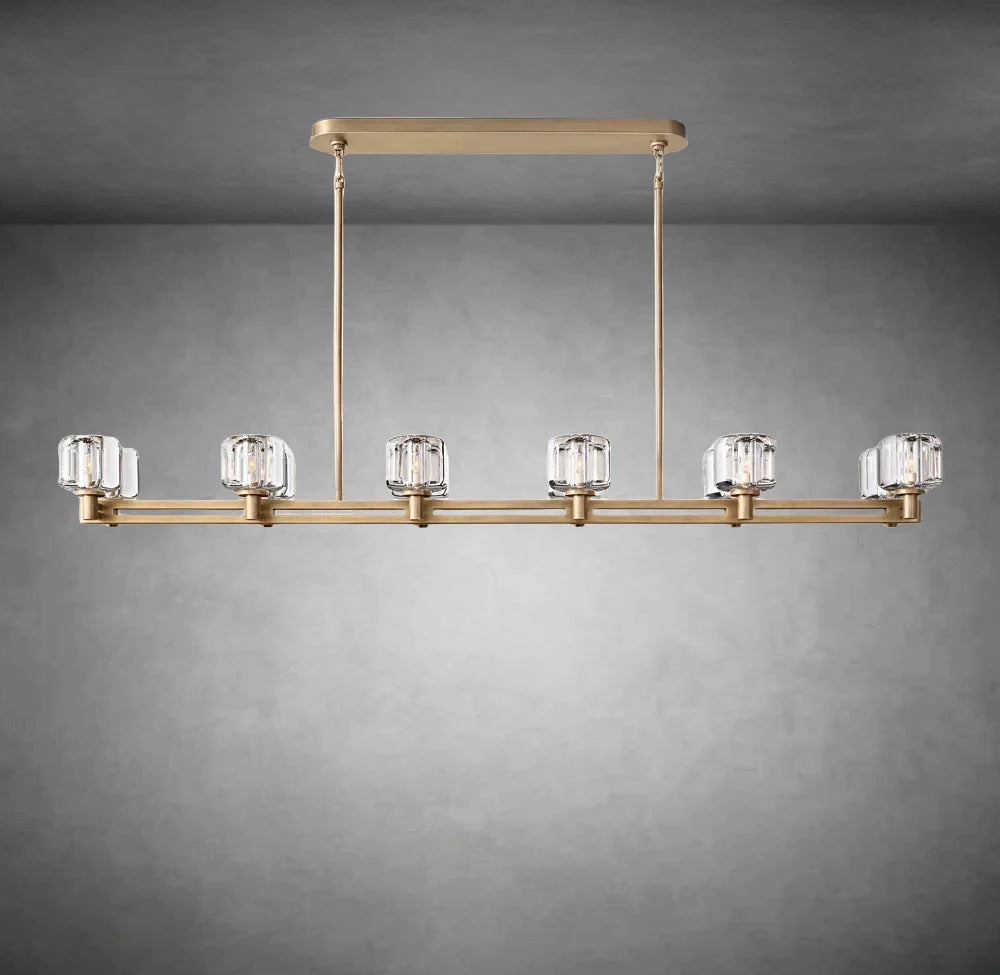 Maelis Double Linear Chandelier 72" for Living Room, Bedroom, Dining Table