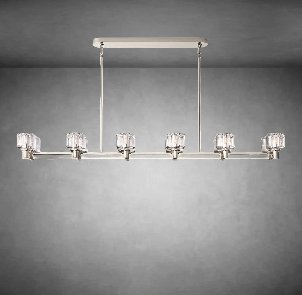 Maelis Double Linear Chandelier 72" for Living Room, Bedroom, Dining Table