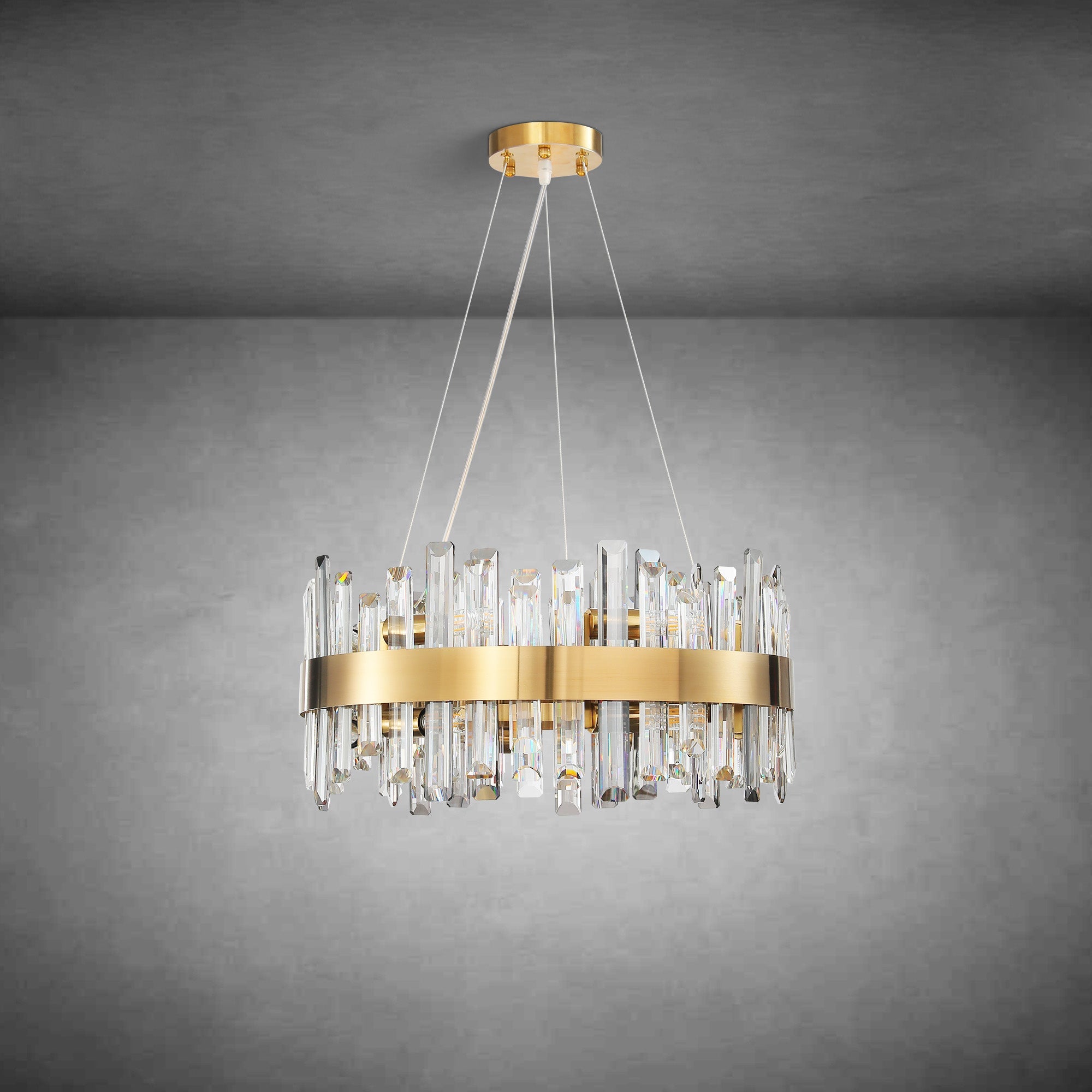 Modern Round Crystal Chandelier