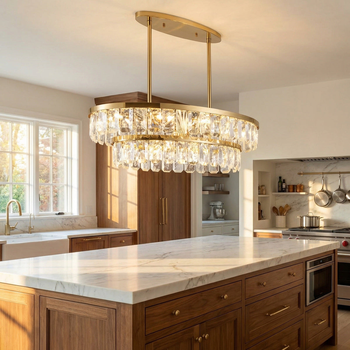 Selene Linear Crystal Chandelier