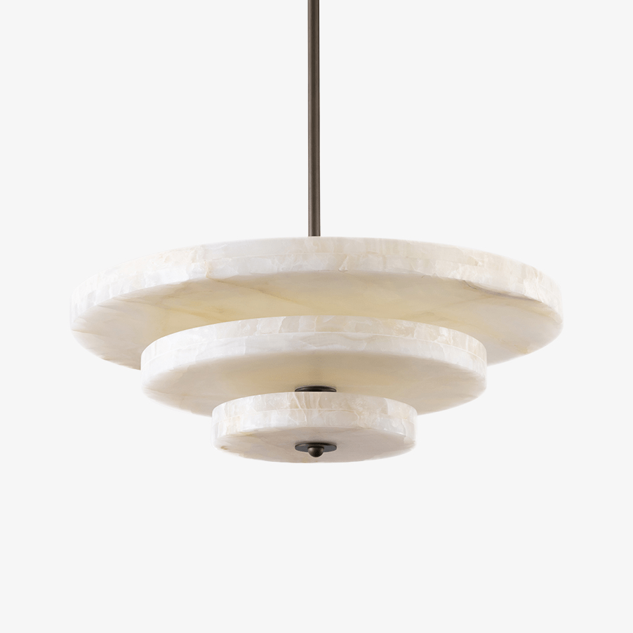 Ice Queen Alabaster Bronze & White LED Chandelier – Elegant 33‑Inch