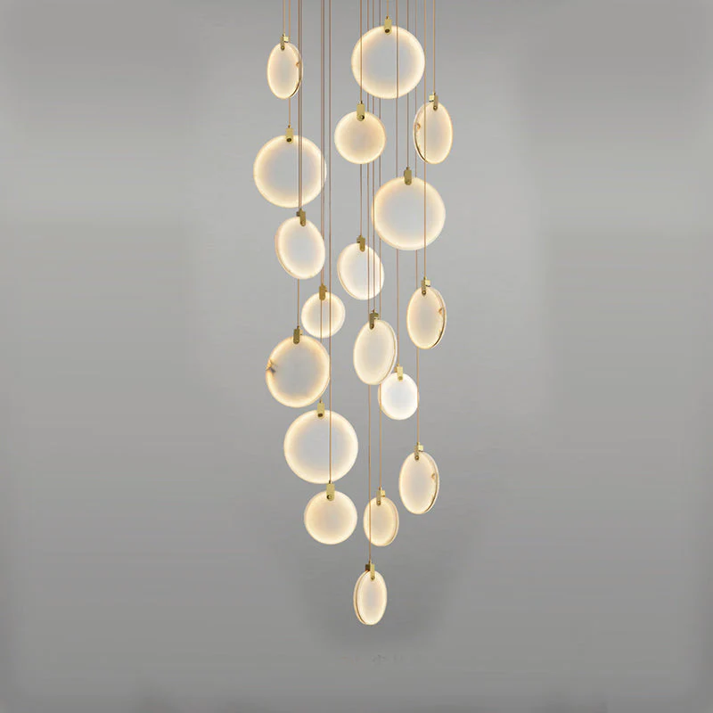 Alabaster Cuboid Dining Room Chandelier,Dining Room Chandelie-chandelier-Merlin Lamps-18-Lights 35"-merlinlamps