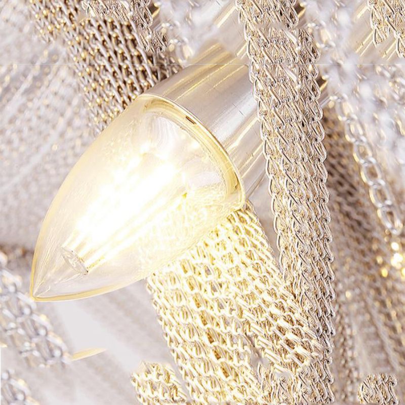 Trace Modern Aluminum Chain Tassel Chandelier Lighting