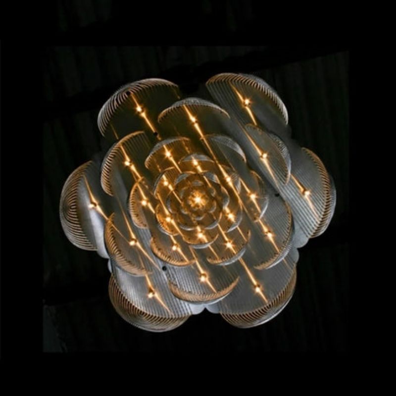 Modern Aluminum Chain Flower Chandelier Lighting