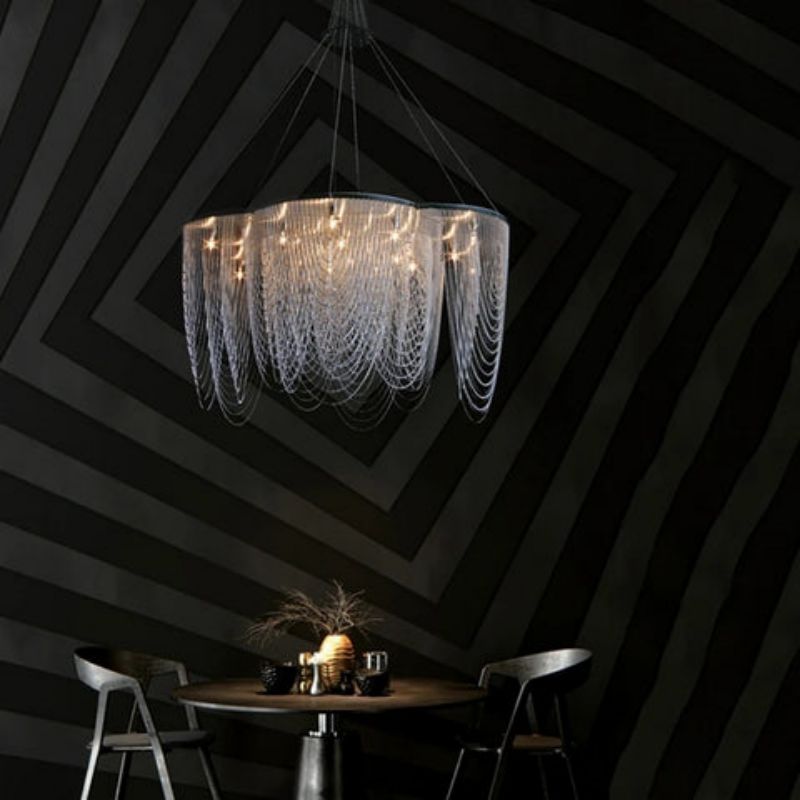 Modern Aluminum Chain Flower Chandelier Lighting