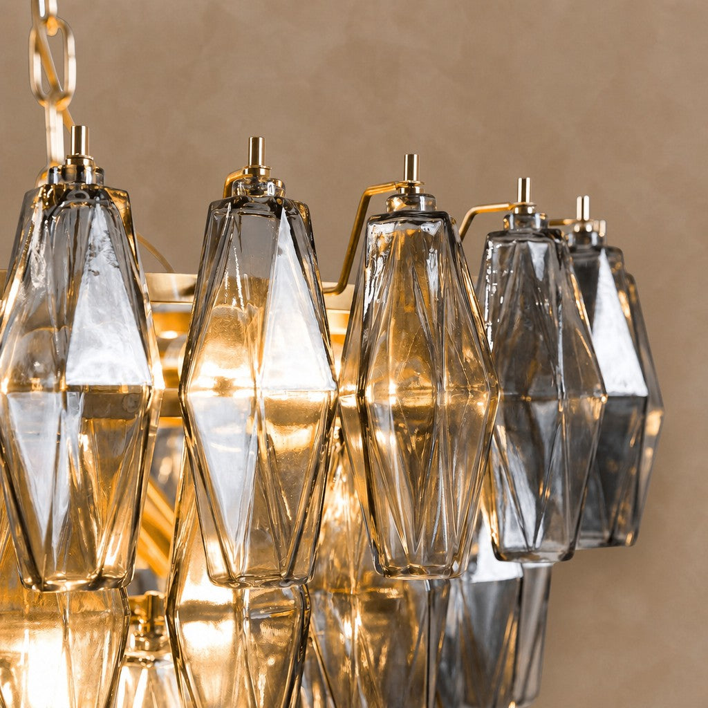 Asti Glass Chandelier 31.9"