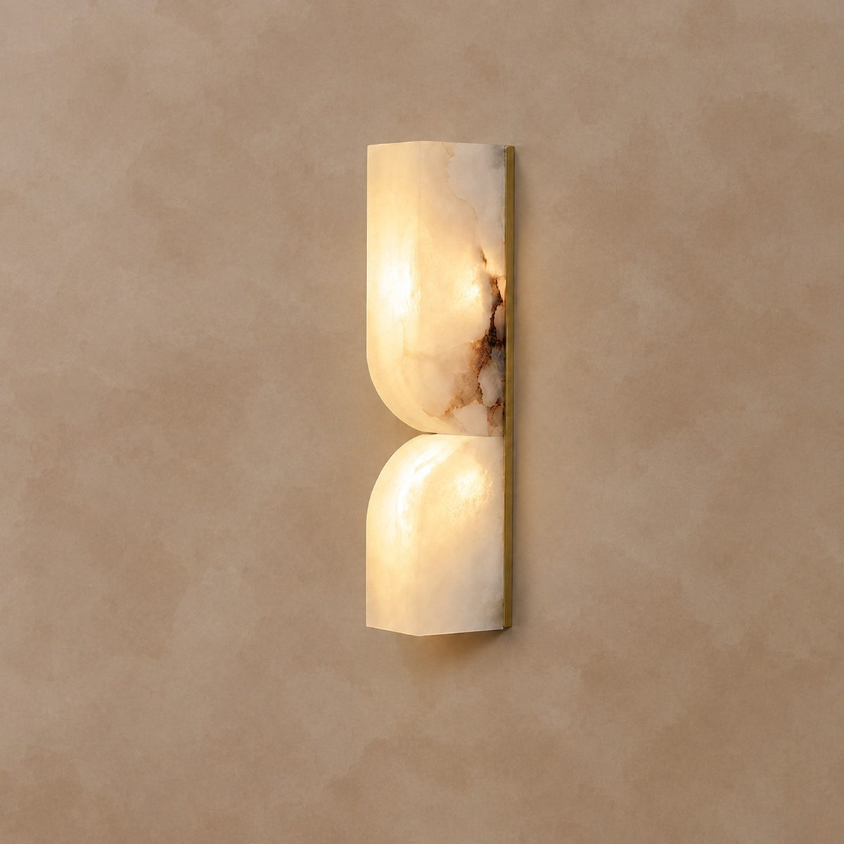 Avenor Spanish Alabaster Minimalist Wall Sconce 13.8" 23.6"