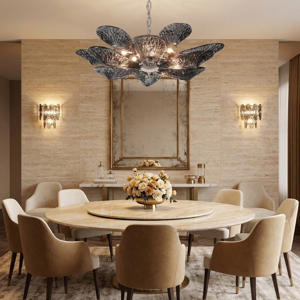 Bella Murano Glass Flower Chandelier