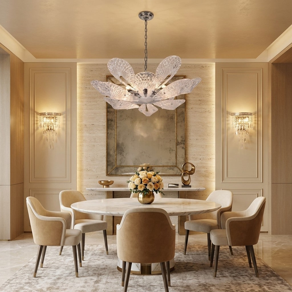 Bella Murano Glass Flower Chandelier