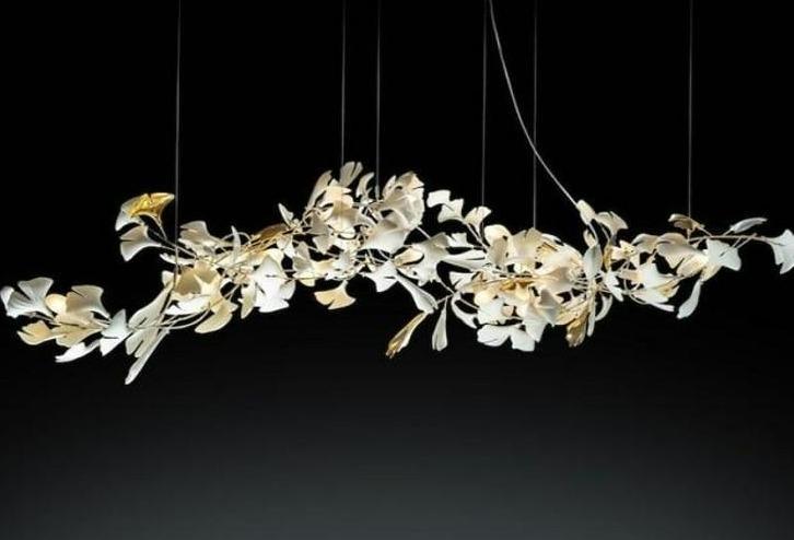 Gliss Luxury Ginkgo Ceramic Branch Chandelier