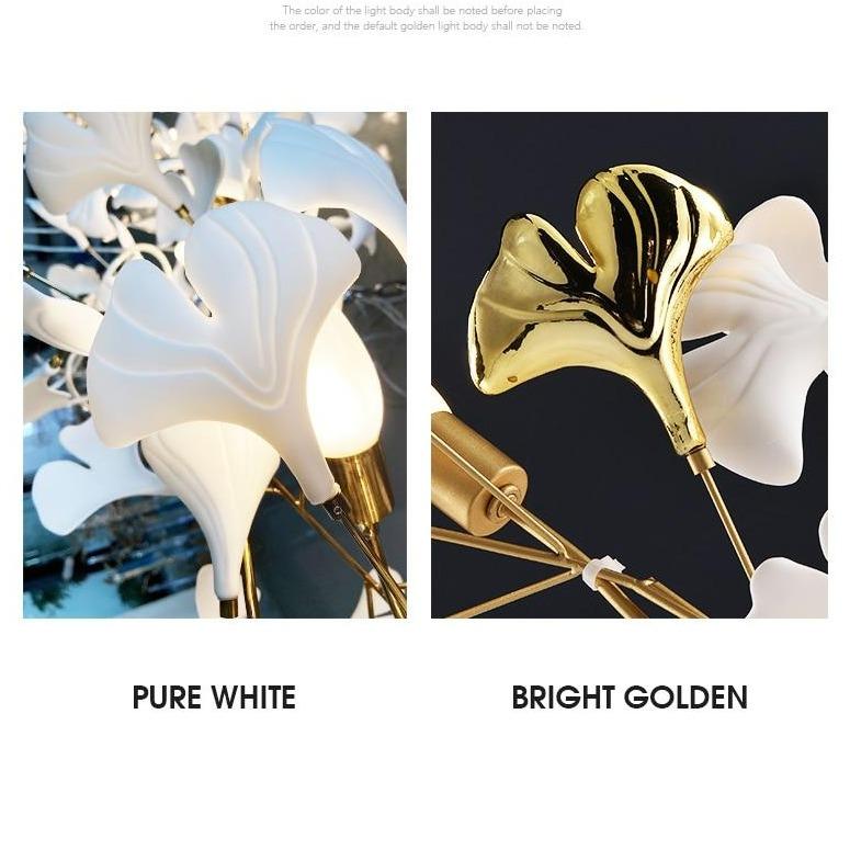 Gliss Luxury Ginkgo Ceramic Branch Chandelier