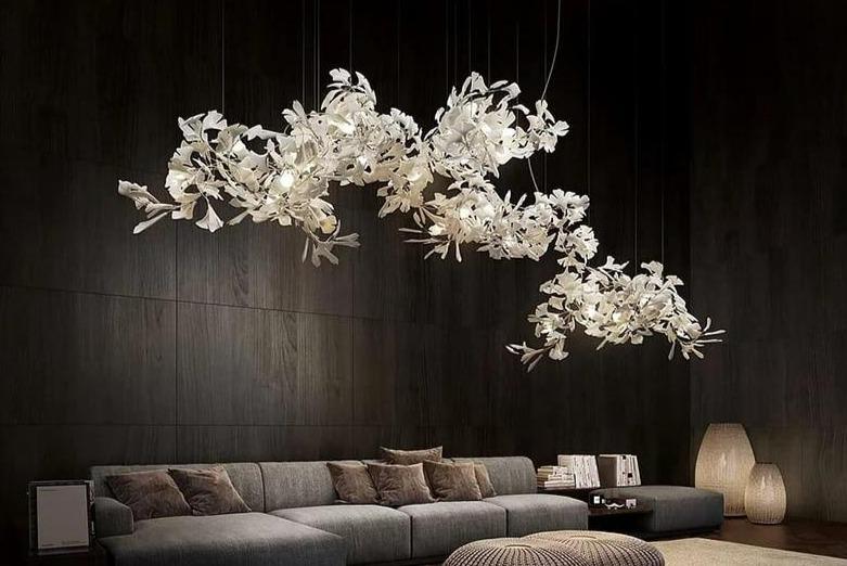 Gliss Luxury Ginkgo Ceramic Branch Chandelier