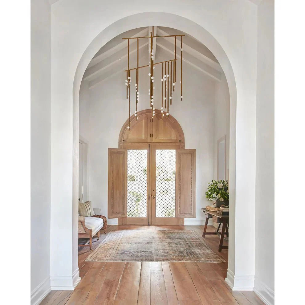 Brass Drop System Chandelier - 76 heads L 220cm x W 180cm x H 400cm / L 86.6" x W 70.9" x H 157.5"BlackBlushlighting