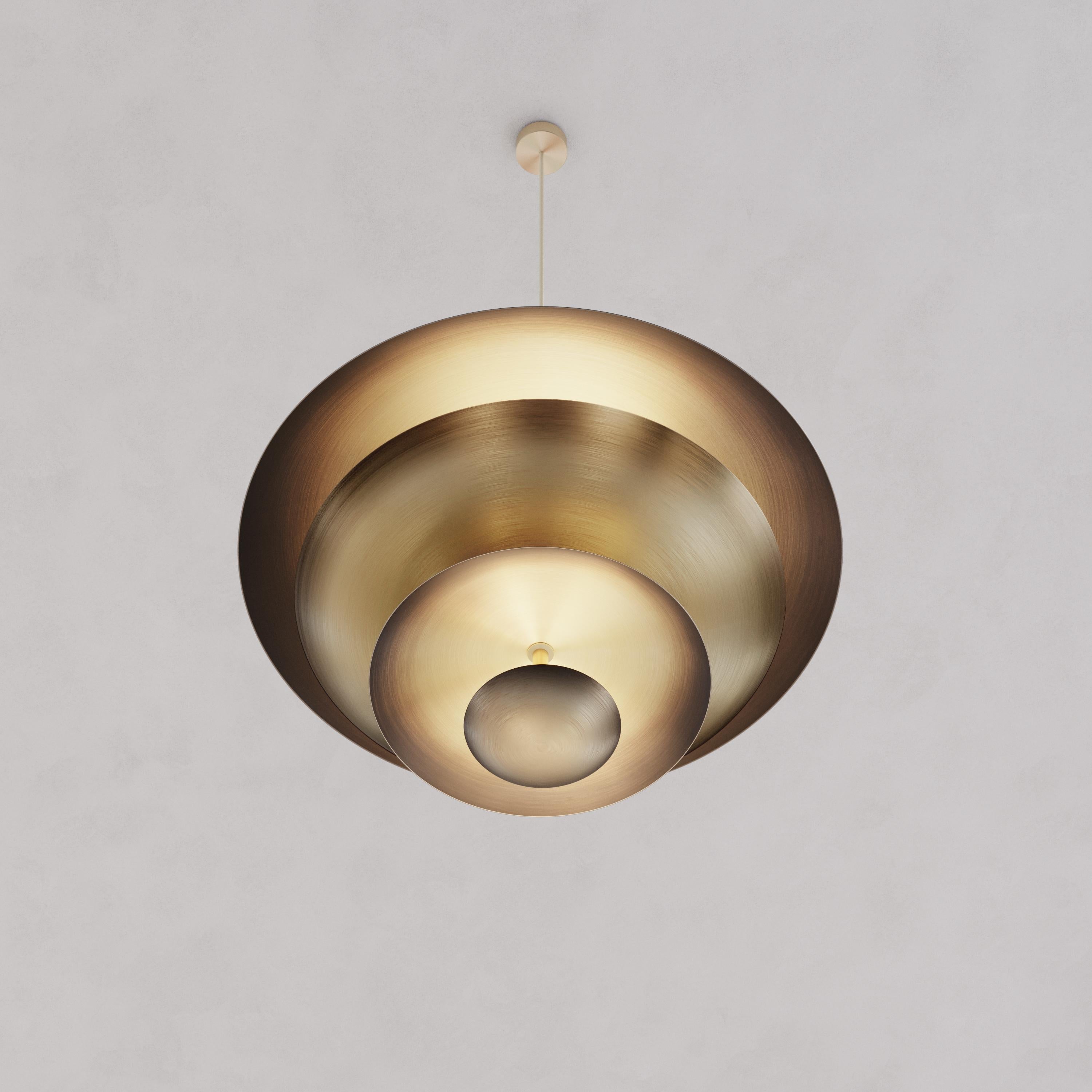 Cosmic Ore Chandelier 100' Bronze Gradient Patinated Brass Ceiling Light