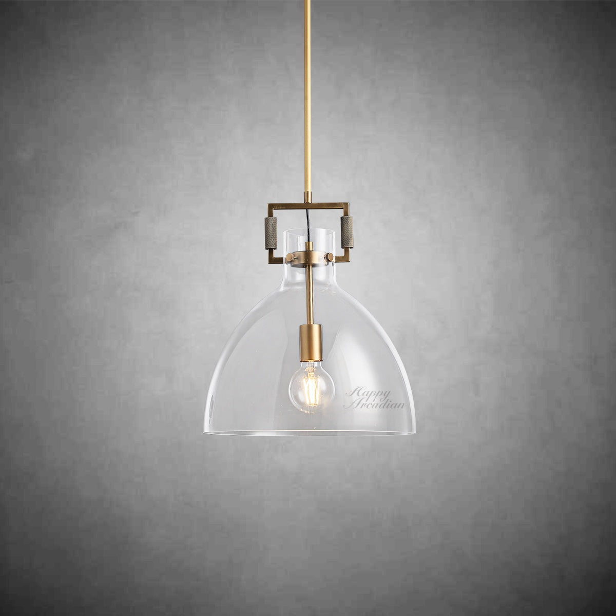 Machinist Glass Globe Shade Pendant Light 10'', 14'', 18''