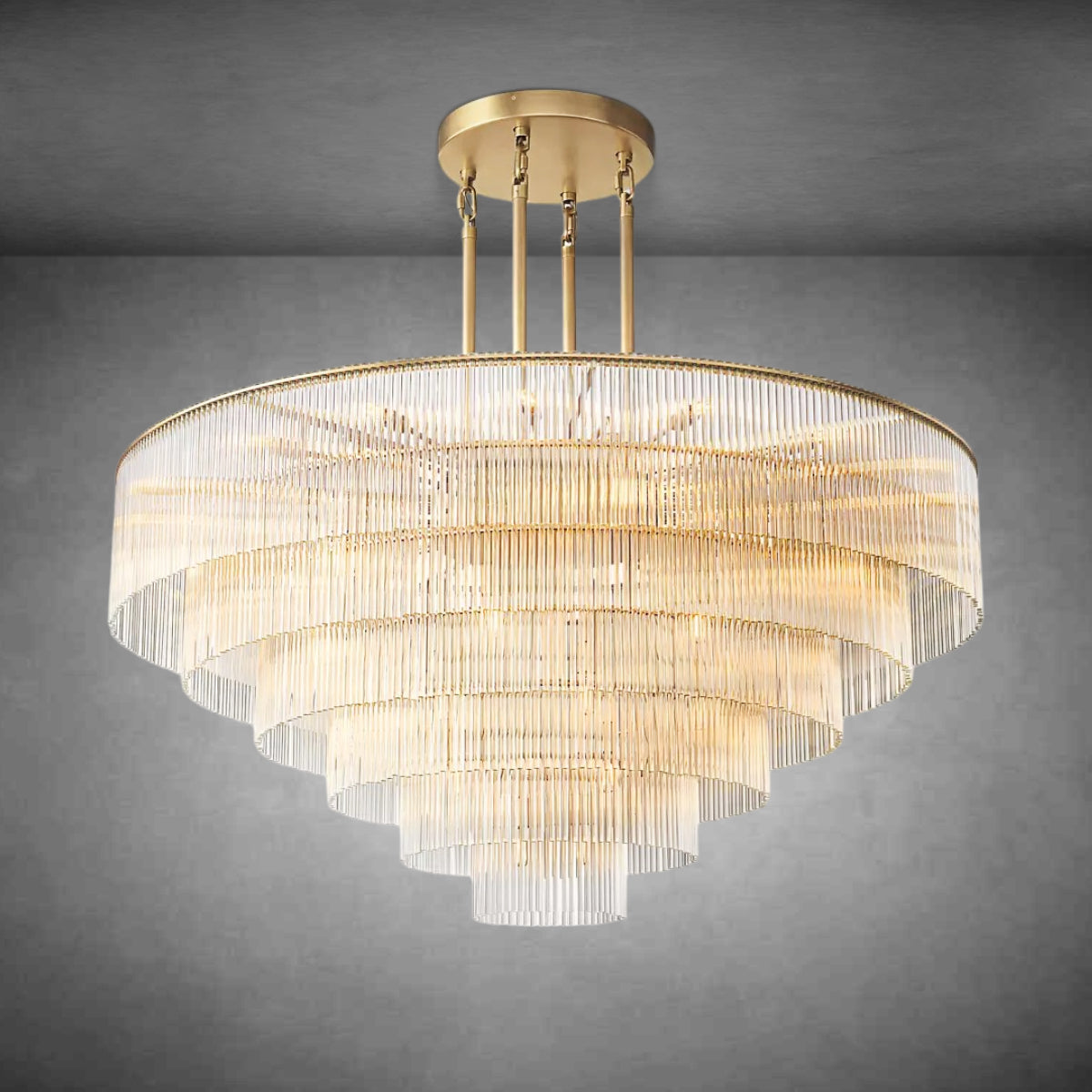 HA Amadeo Round Chandelier 60" For Living Room