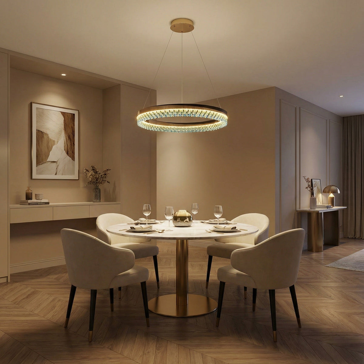 Orion Ring Crystal Chandelier