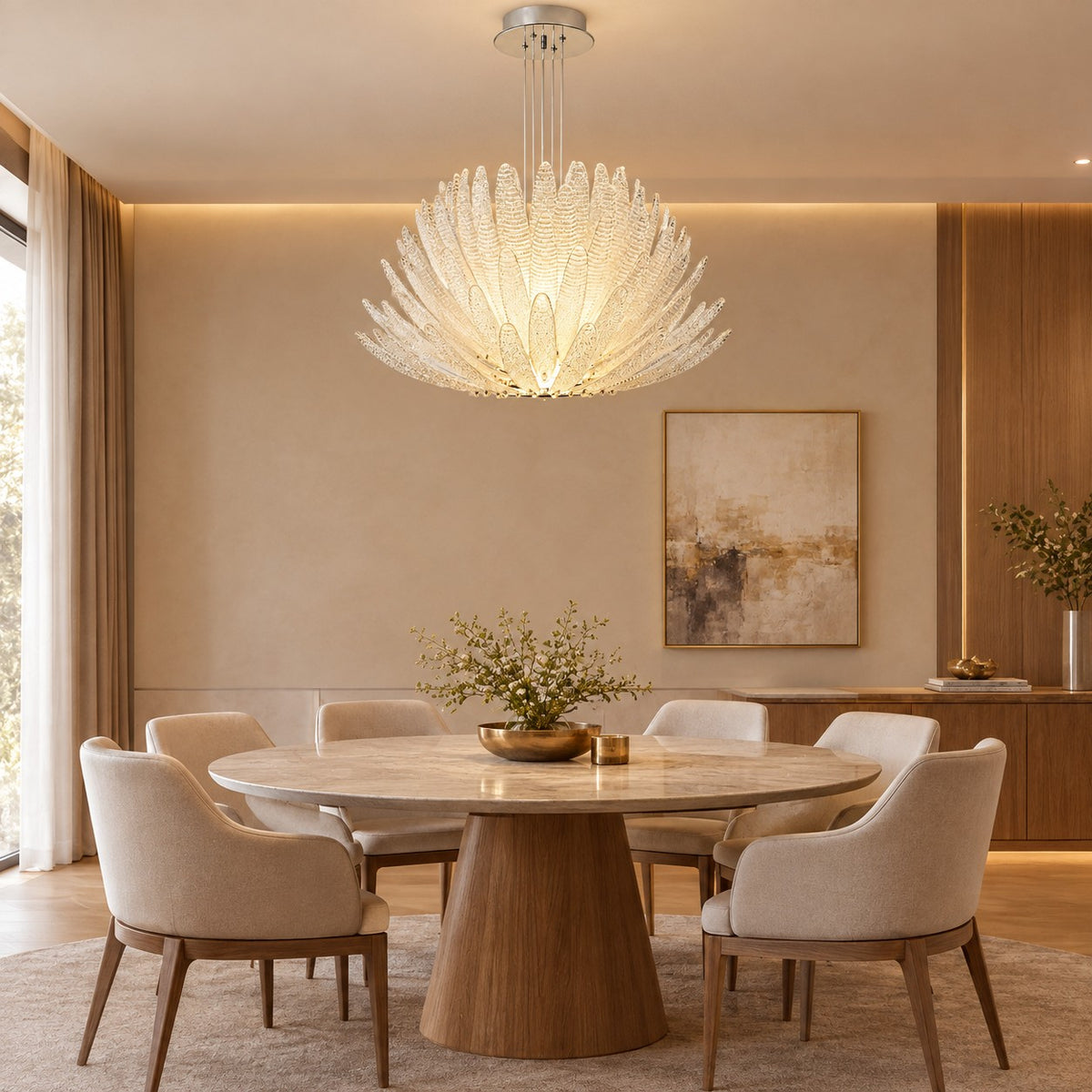Calista Artisan Murano Chandelier 32.7"