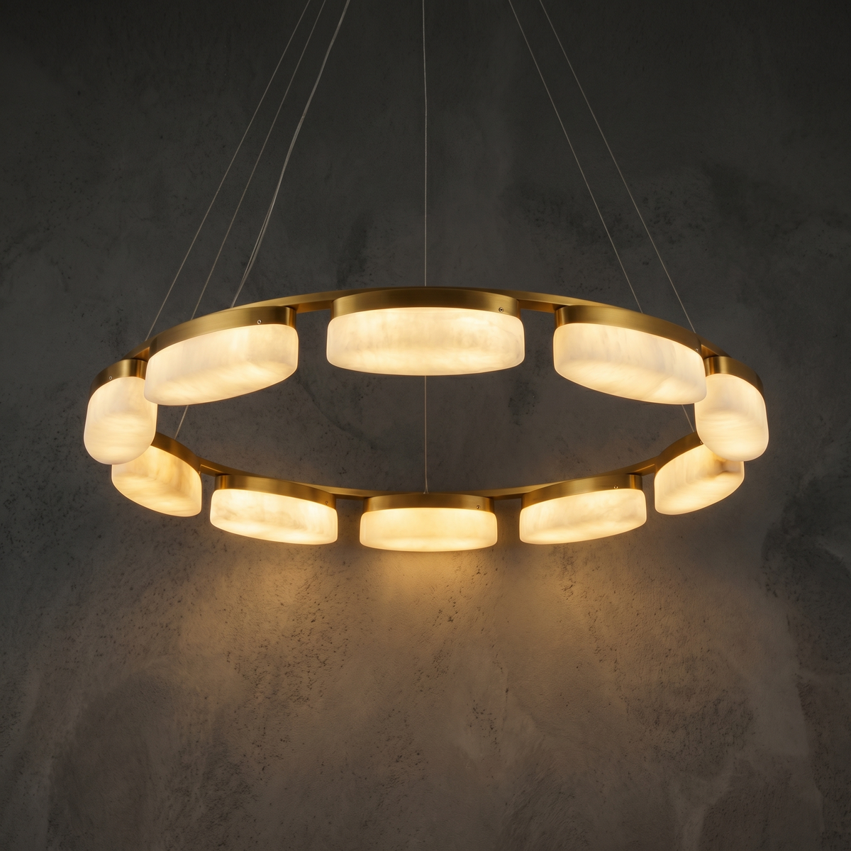 Chandelier For Dining Room in brass