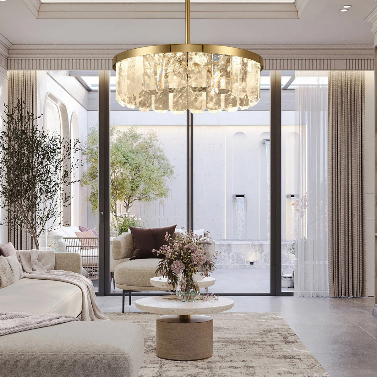 Selene Linear Crystal Chandelier