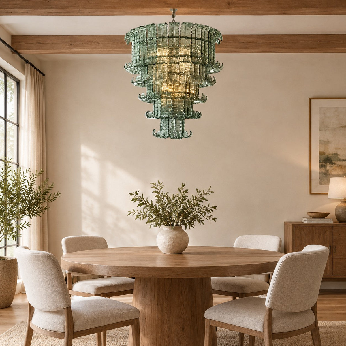 Celestine Tiered Murano-Style Glass Chandelier