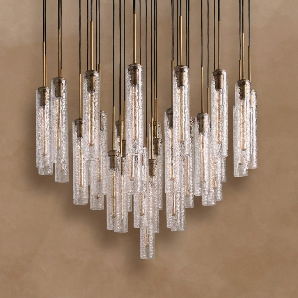 Colleena Fluted Glass Round Chandelier