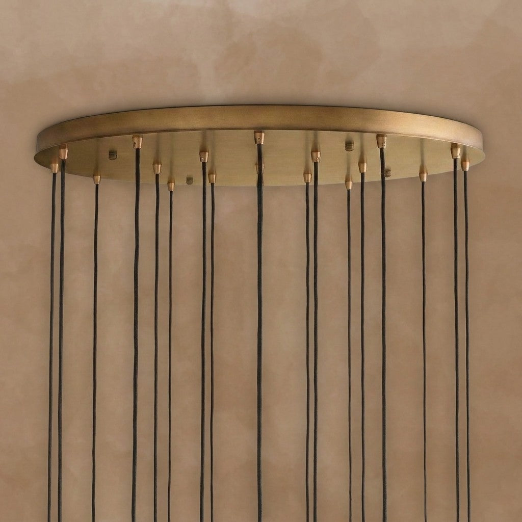 Colleena Hammered Glass Round Chandelier