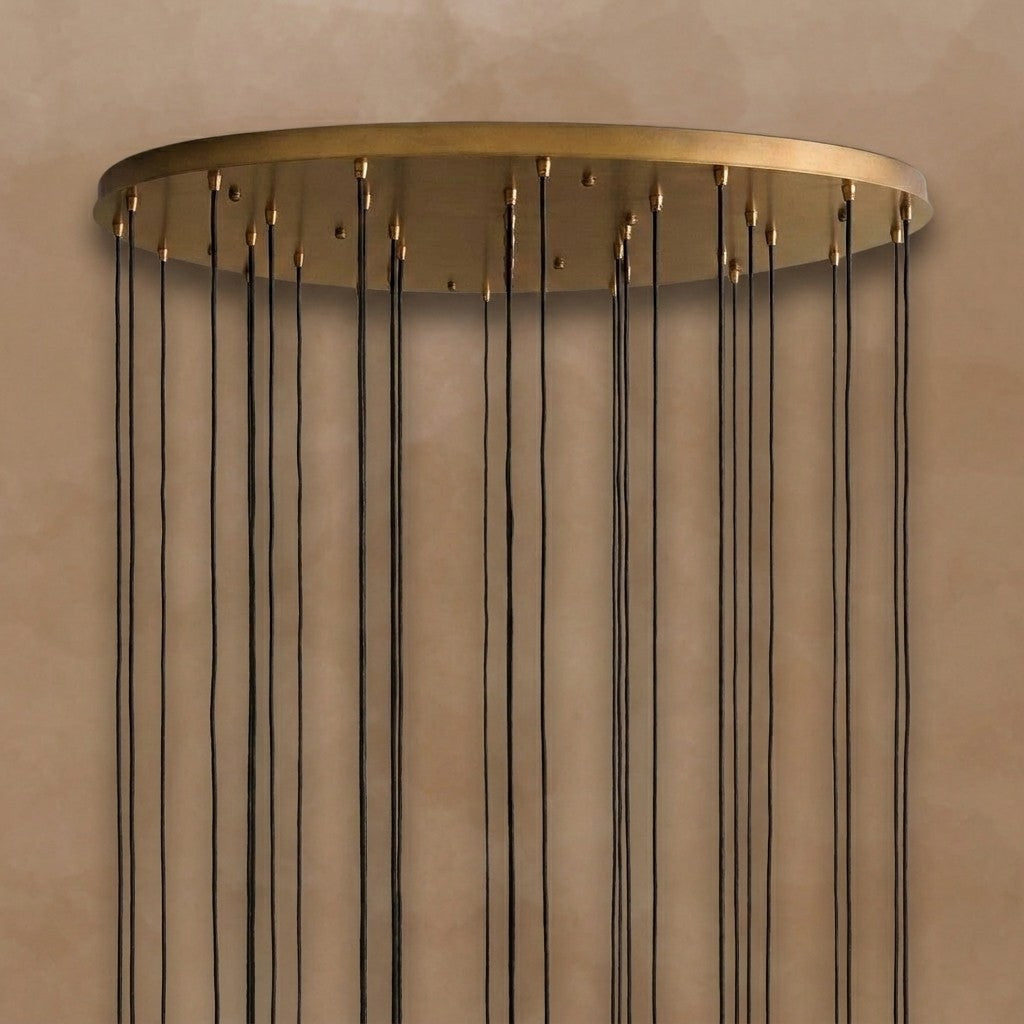 Colleena Hammered Glass Round Chandelier