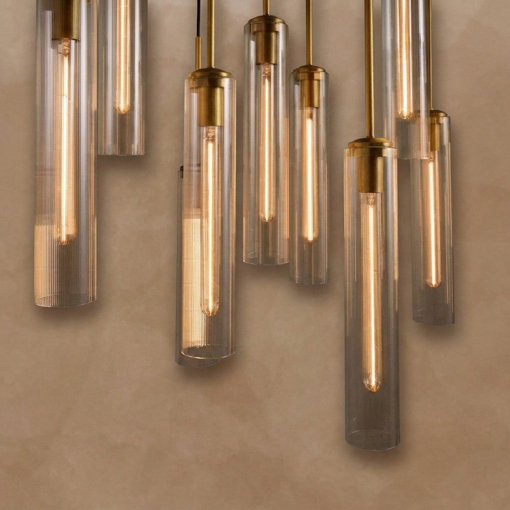 Colleena Linear Fluted Glass Chandelier